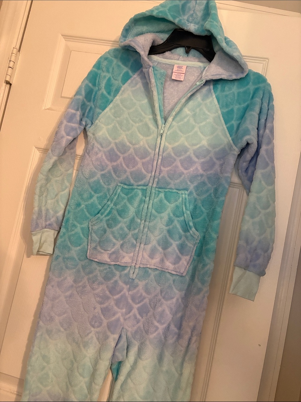 More Than Magic Girls Aqua Teal Lavender Ombre Mermaid Onesie Pajamas